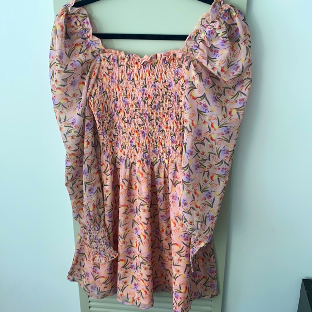 NWT light pink, floral dress - Picture 9 of 9